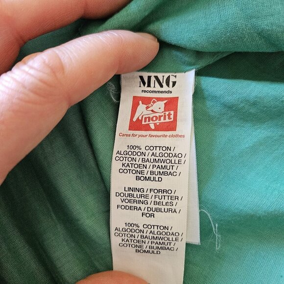 MNG A-Line Tropical Cotton Skirt – Size 10 | Boho Multicolor Summer Vibe - Picture 4 of 14